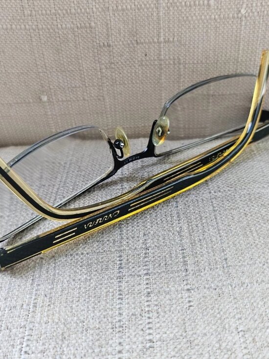 Vintage Carrera Eyeglasses Frames Black Half Rim Glasses Eyewear Frame only main image 5